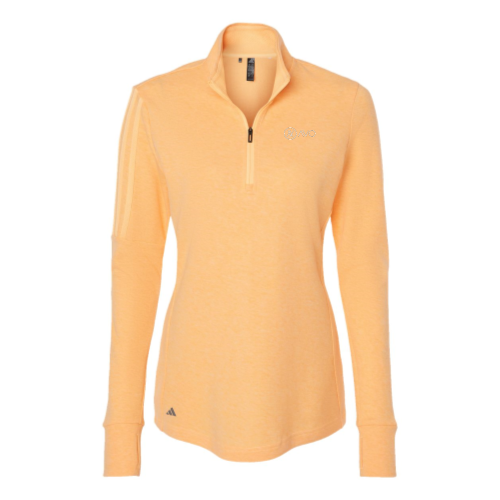 AvoInc - Women's 3-Stripes Quarter-Zip Sweater Light