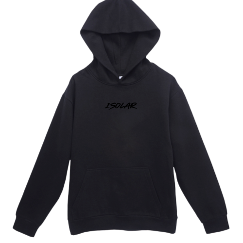 1 Solar Pullover Fleece Hoodie Black