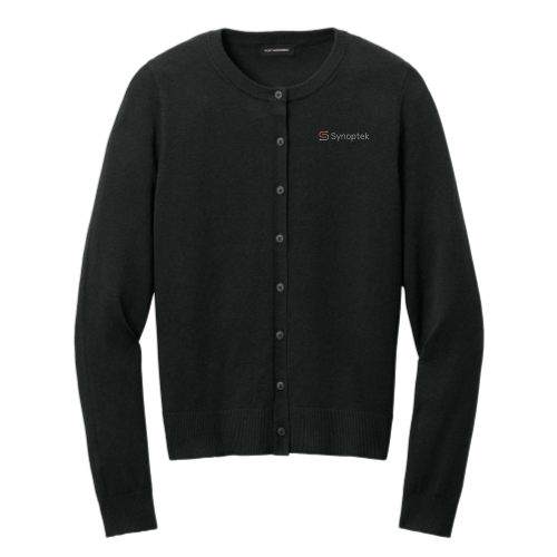 Synoptek - Port Authority Women’s Easy Care Crewneck Cardigan Sweater