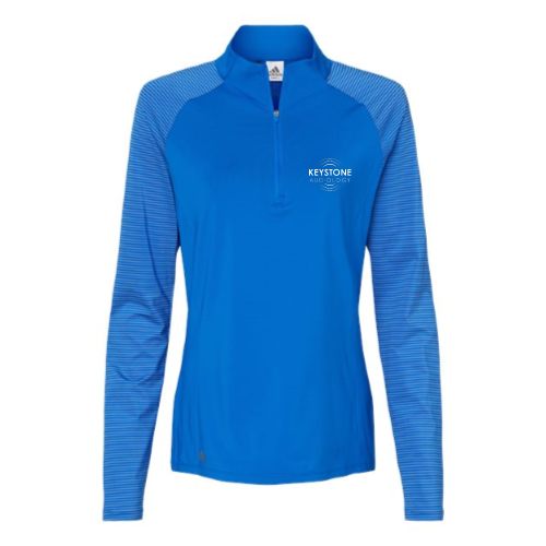 KeystoneAudiology - Women's Stripe Block Quarter-Zip Pullover