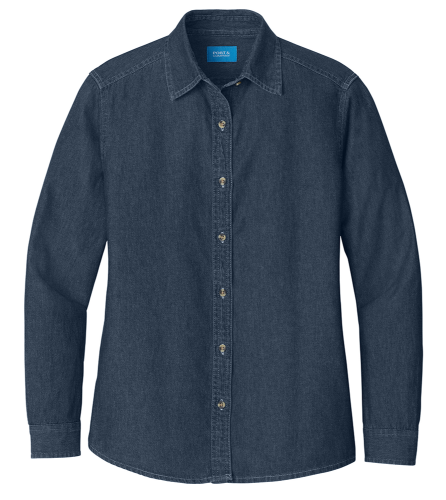 Port & Company Ladies Long Sleeve Value Denim Shirt LSP10