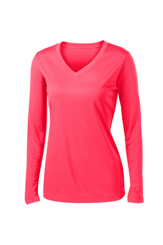 Sport Tek Ladies Long Sleeve V Neck Competitor Tee LST353LS