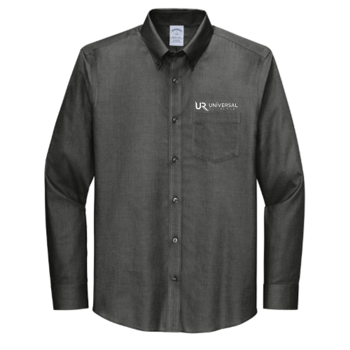UniversalRetirement - Brooks Brothers Wrinkle-Free Stretch Nailhead Shirt Black