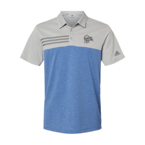 Nebraska State Fair - Adidas Men's Heathered 3-Stripes ColorBlocked Polo