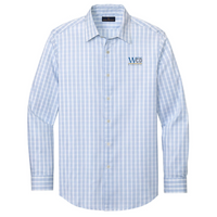White/ Newport Blue Grid Check