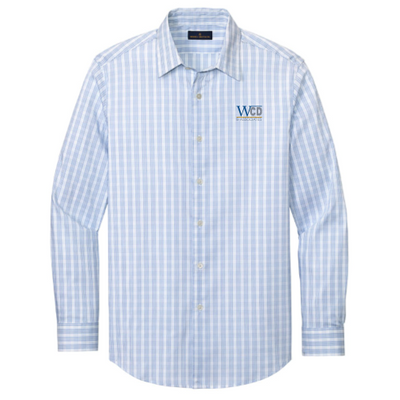 White/ Newport Blue Grid Check