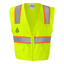 DRL - Solid Front Safety Vest With Mesh Back