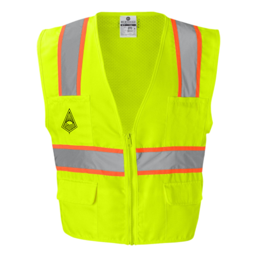 DRL - Solid Front Safety Vest With Mesh Back