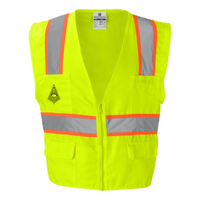 DRL - Solid Front Safety Vest With Mesh Back