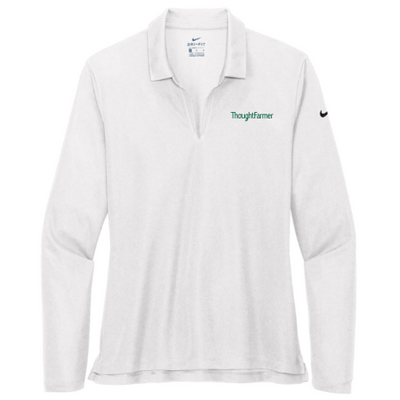 ThoughtFarmer - Nike Ladies Dri-FIT Micro Pique 2.0 Long Sleeve Polo v1