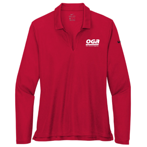 OGA - Nike Ladies Dri-FIT Micro Pique 2.0 Long Sleeve Polo