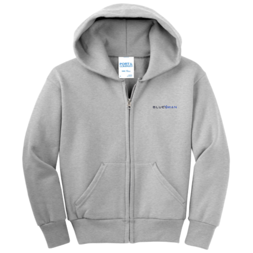 BlueSwan - Port & Company Youth Full-Zip Hooded Sweatshirt