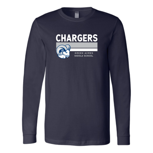 GreenAcresMiddleSchool - Bella Canvas 3501 - Chargers Banded GW