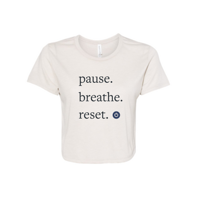ResetBrainandBody - Ladies' Flowy Cropped T-Shirt v3