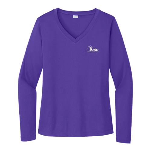 BooherRemodelingCompany - Sport Tek Ladies Long Sleeve V Neck Competitor Tee