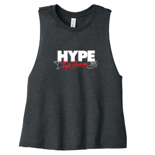 Hype Tap Team - BELLA+CANVAS Women's Racerback Cropped Tank - v1
