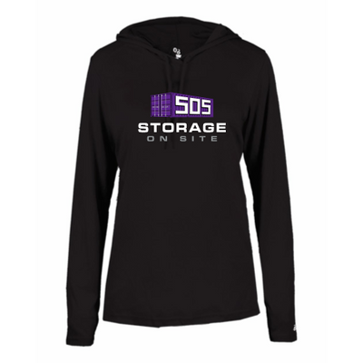 SOS - B-Core L/S Women's Hood Tee