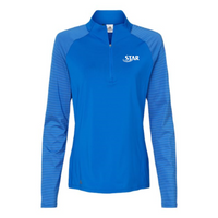 StarAutismSupport- Women's Stripe Block Quarter-Zip Pullover