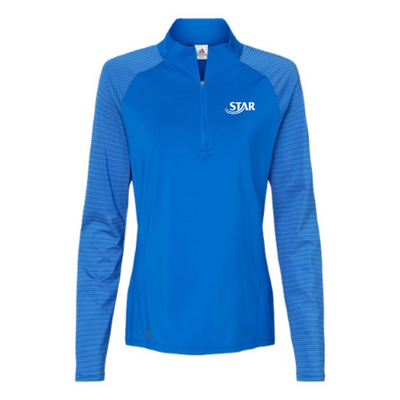 StarAutismSupport- Women's Stripe Block Quarter-Zip Pullover