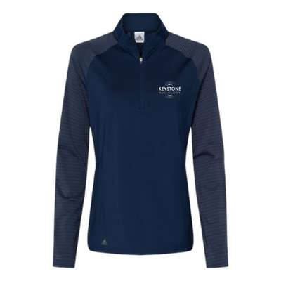 KeystoneAudiology - Women's Stripe Block Quarter-Zip Pullover