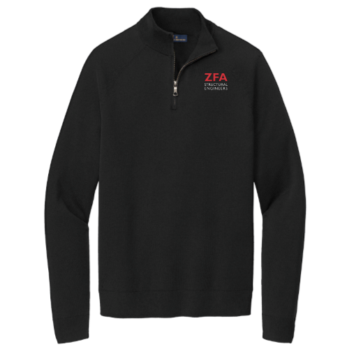 ZFA - Brooks Brothers Cotton Stretch 1/4-Zip Sweater - v1