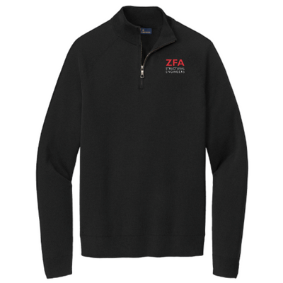 ZFA - Brooks Brothers Cotton Stretch 1/4-Zip Sweater - v1
