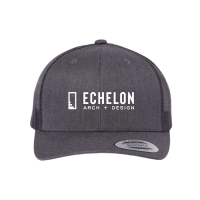 EchelonAD - Embroidery Adult Retro Trucker Cap - Black