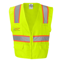 SilverSpurPlumbing - Solid Front Safety Vest With Mesh Back