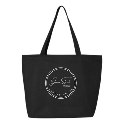 JamesStreetMedSpaTeam - 24.5L Canvas Zippered Tote v1