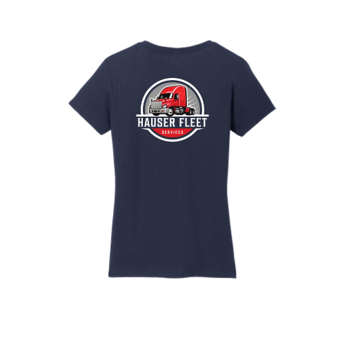 HauserFleetServicesandHauserLogistics - Gildan Ladies Heavy Cotton 100% Cotton V-Neck T-Shirt