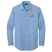 HealthForward - BrooksBrothers - Men's Tech Stretch Pattern Shirt - Blue