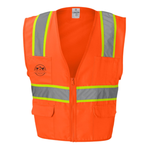ACS - Solid Front Safety Vest With Mesh Back