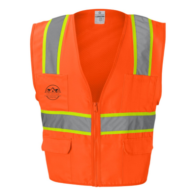 ACS - Solid Front Safety Vest With Mesh Back