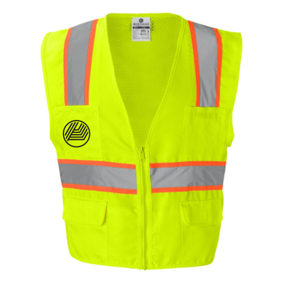 PrivateLabelInt - Solid Front Safety Vest With Mesh Back