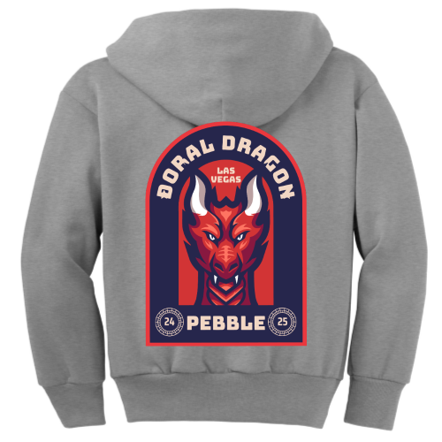 DoralPebble - Port & Company Youth Full-Zip Hooded Sweatshirt