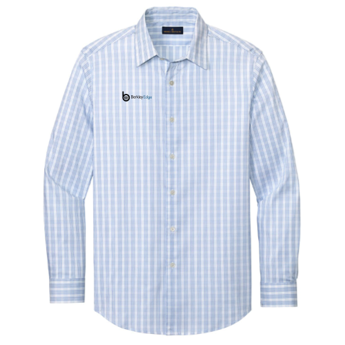 White/ Newport Blue Grid Check