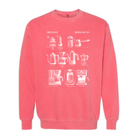 FerrisCoffee - Pigment-Dyed Crewneck Sweatshirt - Brewing Since Crewneck Sweatshirt