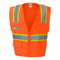 MEElecmetal - Solid Front Safety Vest With Mesh Back