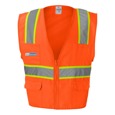 MEElecmetal - Solid Front Safety Vest With Mesh Back