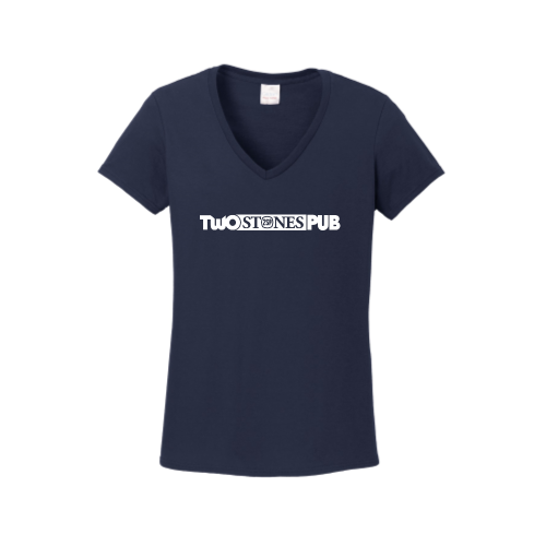 TwoStonesPubStore - Gildan Ladies Heavy Cotton 100% Cotton V-Neck T-Shirt v1