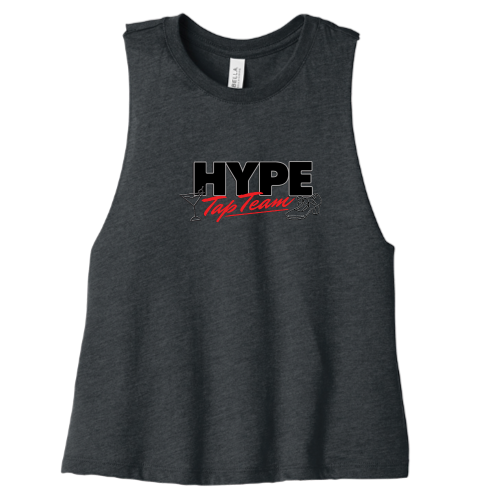 Hype Tap Team - BELLA+CANVAS Women's Racerback Cropped Tank - v2