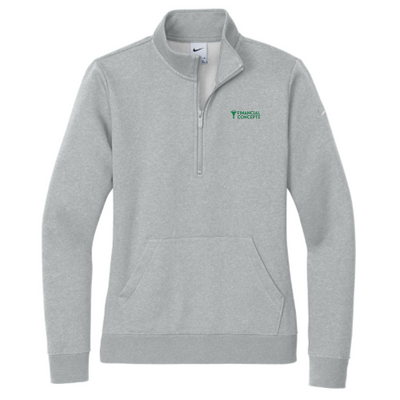 FinancialConcepts - Nike Ladies Club Fleece Sleeve Swoosh 1/2-Zip - v2