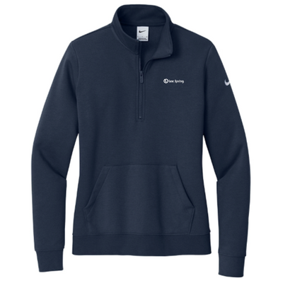Lee Spring - Nike Ladies Club Fleece Sleeve Swoosh 1/2-Zip