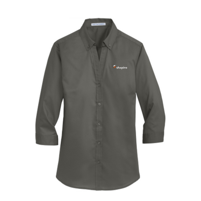 Shapiro - Port Authority Ladies 3/4-Sleeve SuperPro Twill Shirt