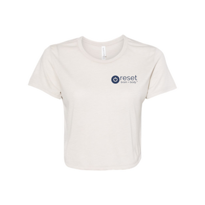 ResetBrainandBody - Ladies' Flowy Cropped T-Shirt v1