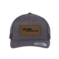 CalvadaSurveying - Leather Patch Adult Trucker Cap