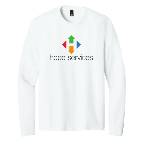 HopeServices - District Made Mens Perfect Tri Long Sleeve Crew Tee