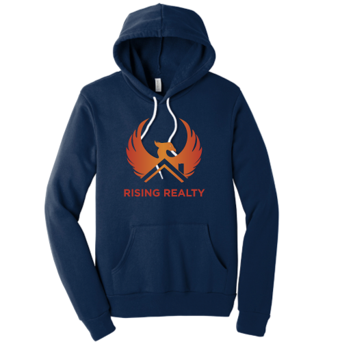 RisingRealty -  Unisex Poly/Cotton Hooded Pullover Sweatshirt
