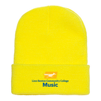 LinnBentonCCM - Cuffed Knit Beanie - White / Yellow