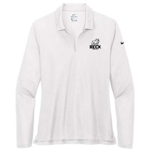 BeckJuniorHigh - Nike - Ladies Dri-FIT Long Sleeve Polo - White